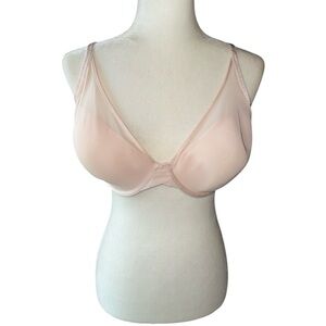 SOMA Lightest Lift Mesh Plunge Bra Light Pink, Size 38DD